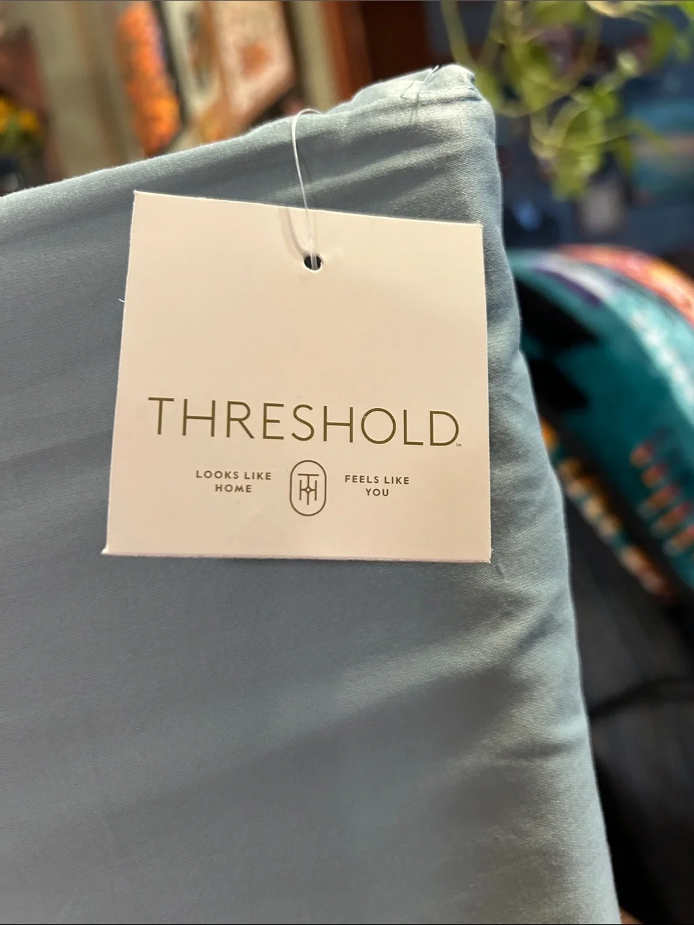 Threshold Pale Teal Blue Sheet Set. 100% cotton. Soft Solid Bedding